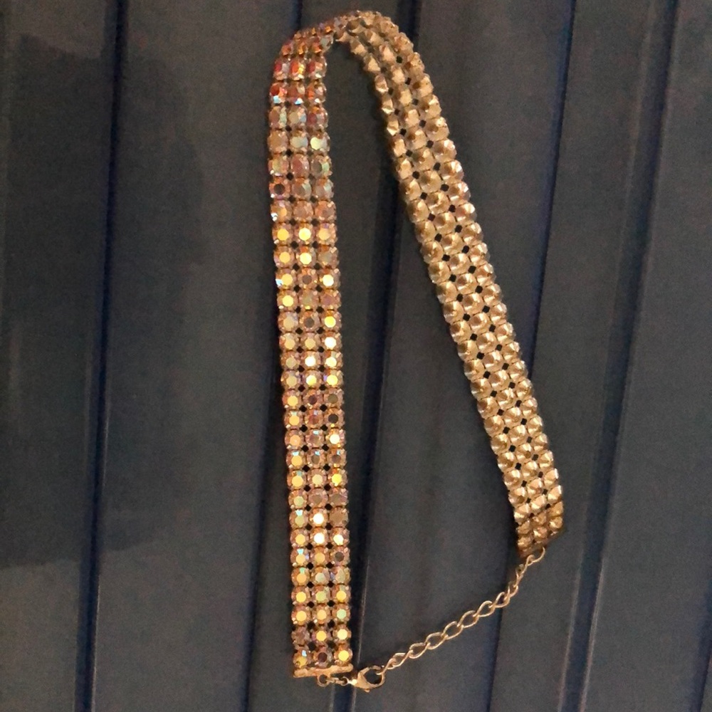 Dance Competition Rhinestone choker necklace
